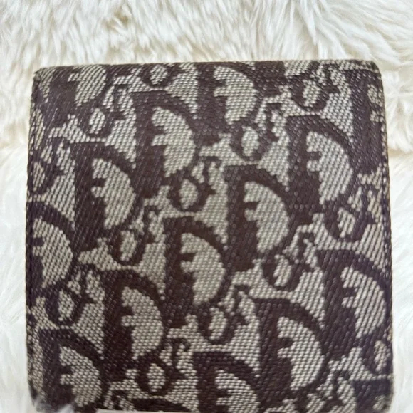 Christian Dior Trotter Canvas Leather Trifold Wallet - Picture 3 of 8